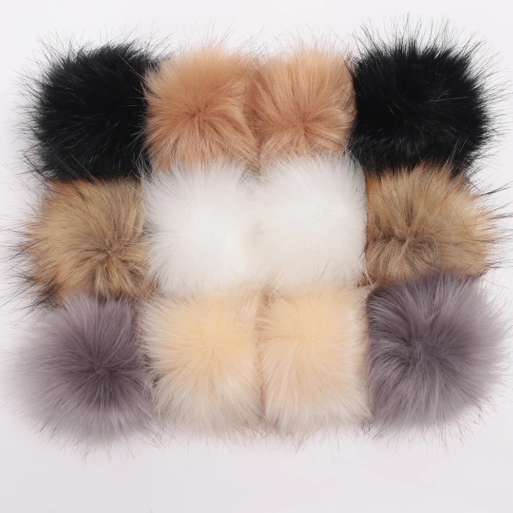 Fluffy Imitated Nature fox Fur Ball Fuzzy Faux fox Fur Pompom for Handbag Pendant