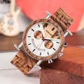 Professional Multifunction Chronograph Wood Watch for Men Unique Divers Automatic for Zebra Chronograph 44mm Dial Chinese