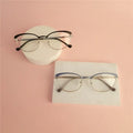 Cat Eye Optic Eyeglasses Women Fashion Designer Eyewear Metal Frame Eyeglass