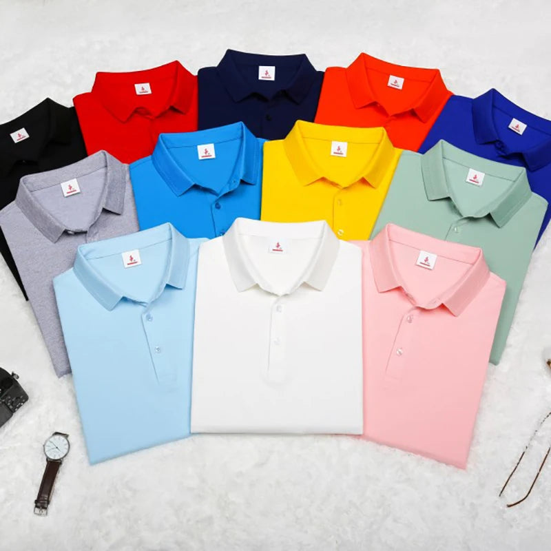 Golf Polo Shirt Custom Logo Printed Quick Dry Golf Polos Plain Polyester Sublimation Mens Blank Election Golf Polo Shirt for Men