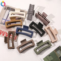 QIYUE 13CM Korean Square Hair Clamp Large Size Matte Frosted Sharp Hair Claw Clip Hair Accessories for Women