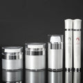 Custom logo Empty Plastic Cosmetic Package 30ml 50ml Airless Pump Bottle and Jar with Eye Cream Electronic Ball Vibration Tube