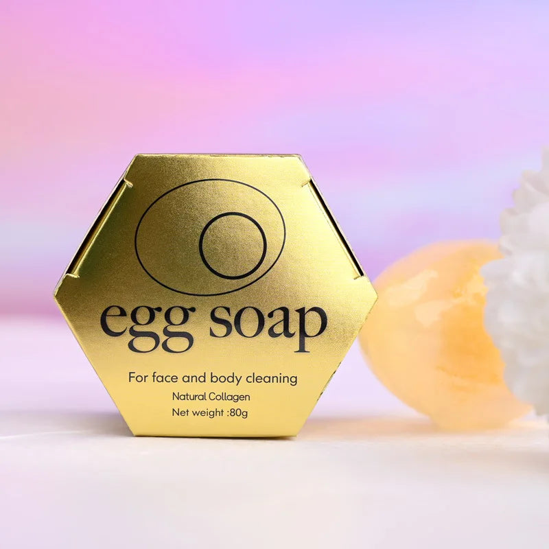 New Arrival Mild Clean Acne Repair Oil Control Blackhead Removal Handmade Egg Soap Collagen