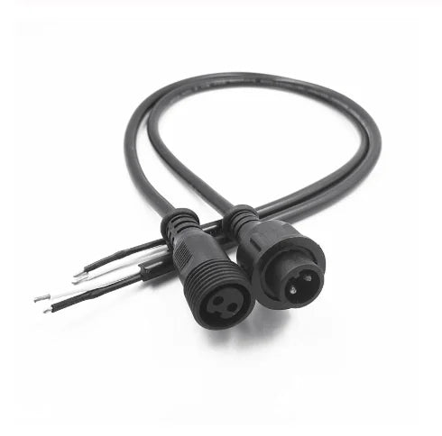E-top 3Core BLACK Waterproof Pigtail Male/Female 30cm/50cm Customized Long Each 18AWG Wire With Ray Wu 13.5mm Connector