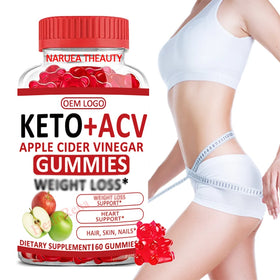 Private Brand Label Low MOQ Advanced ACV Keto Gummies With Marshmallow Root With the Mother 1000mg Keto Plus Gummies ACV Gummies