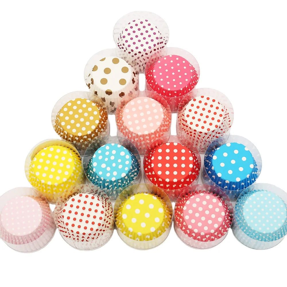 Wholesale Disposable High Temperature Resistance Paper Cake Cups Muffin Cups Custom Printed Paper Cupcake Liners