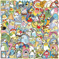 70Pcs Cartoon Cute Little Parrot Graffiti Stickers for Book Wall Decor Japanese Kawaii Sticker