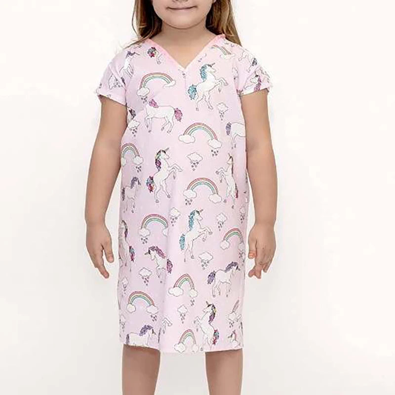 Cartoon Kids Patient Uniform Reusable Printing Hospital Gown Patient Gowns for Children