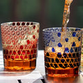 Wholesale 8oz Premium Crystal Cocktail Tumbler Old Fashioned Whiskey Glasses with Japanese Edo Kiriko Engraving for Presents