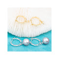 E010753 S925 Pearl Earring 925 Sterling Silver DIY 7-8mm Natural Freshwater Pearl Stud Earring for Women
