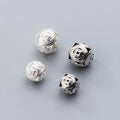 S925 Silver Hollow Retro Ball Spacer Bead for Bracelet Accessories Handmade DIY Jewelry Making Manufacturer