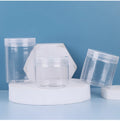 BLOW MOLDED Clear Jars Wholesale 2oz 4oz 8oz PET STRAIGHT SIDED JARS Plastic Jars Packaging for Personal Care Products