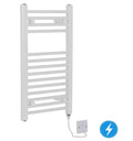 700 X 400 mm White Bathroom Electric Heated Towel Rack Wall-Mounted Polished Metal Eco-Friendly