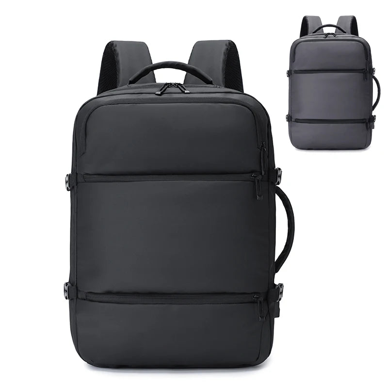 Unisex 15.6 Inch USB Travel Rucksack Waterproof Polyester Laptop Backpack with Zipper Closure Factory Wholesale for Men Women