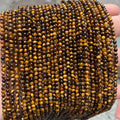 Factory Price Loose Strand Stone Beads 2mm 3mm Natural Tiger Eye/Agate/Jasper/Turquoise Small Gemstone Beads for Jewelry Making