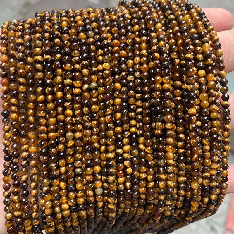 Factory Price Loose Strand Stone Beads 2mm 3mm Natural Tiger Eye/Agate/Jasper/Turquoise Small Gemstone Beads for Jewelry Making