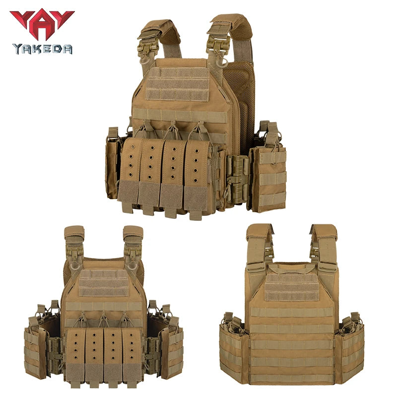 YAKEDA Plate Carrier Tactical Vest CP Battle Colete Tatico Loadout Chaleco Personal Protective Tactical Vest Tactical Gear