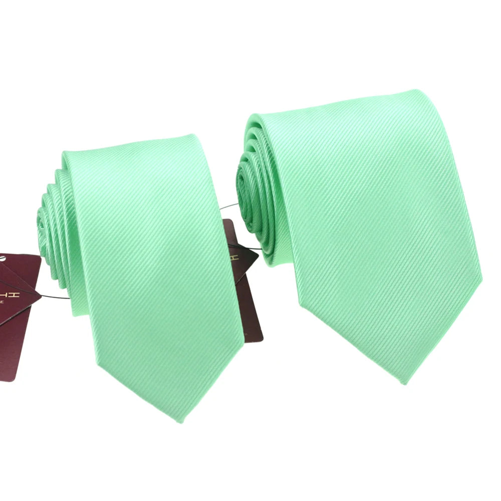 Hot Selling Men's Mint Green 6cm Slim Silk Neckties Personalized Gravates for Men Hot Selling Polyester Product