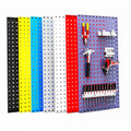 Durable Space-Saving Wall-Mounted 40x60cm Organizer Adjustable Hook Brackets Storage Solution Metal Pegboard for Garage Workshop