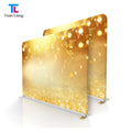 Tian Lang Portable 10x8ft Trade Show Booth Display Stand with Tension Fabric Backdrop Circle Frame & Guns Display Stand