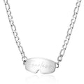 Wholesale Unisex Personalized Jewelry Stainless Steel Engraved Fearless Ski Glasses Pendant Necklace