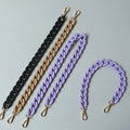 Meetee B-C185 Fashionable Color Acrylic Resin Bag Chain Retro Handmade Removable Frosted Paint Fishbone Decoration Chain