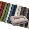 Comfortable Modular Sofa Sectional Couch Fabric Cover Cream Boucle Fabric Upholstery
