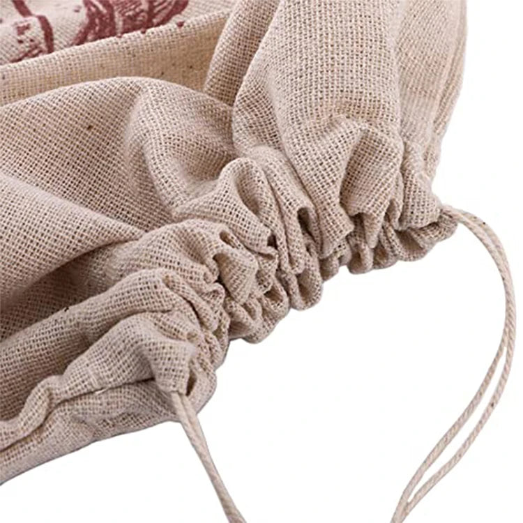 Customized Size Custom LOGO plain white printed drawstring fabric bag Wholesale