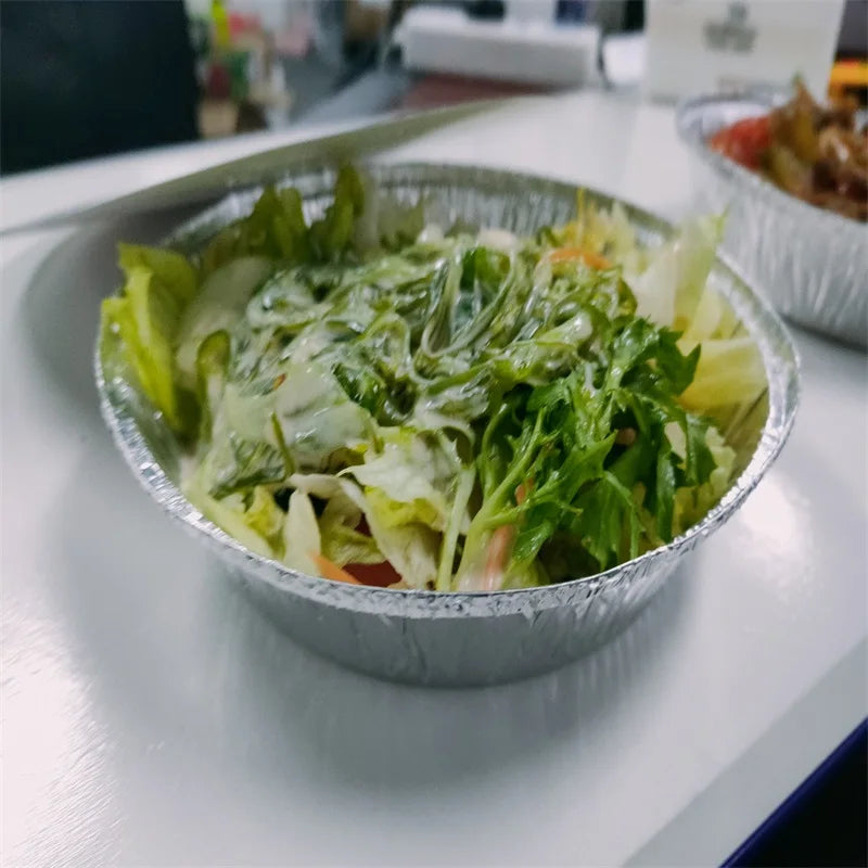 7 8 9  Inch Round Aluminium Foil Pans with Plastic Dome Lid Transparent Covers