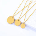 Stainless Steel Necklace 18K Gold Plated Rose Gold Disc Tag Life Tree Girl Design Link Chain Mother's Day Birthday Gift Jewelry