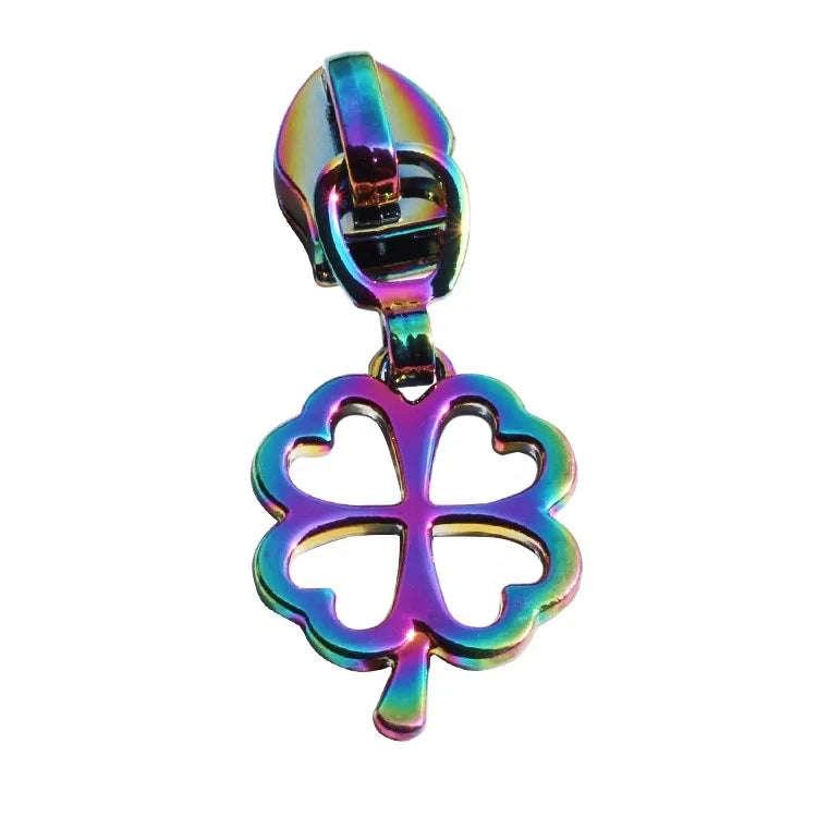 Different Zip Puller Taye Supplier Customized Hollowing logo Varipous Color #5 Nylon Slider Tags Head for Bags