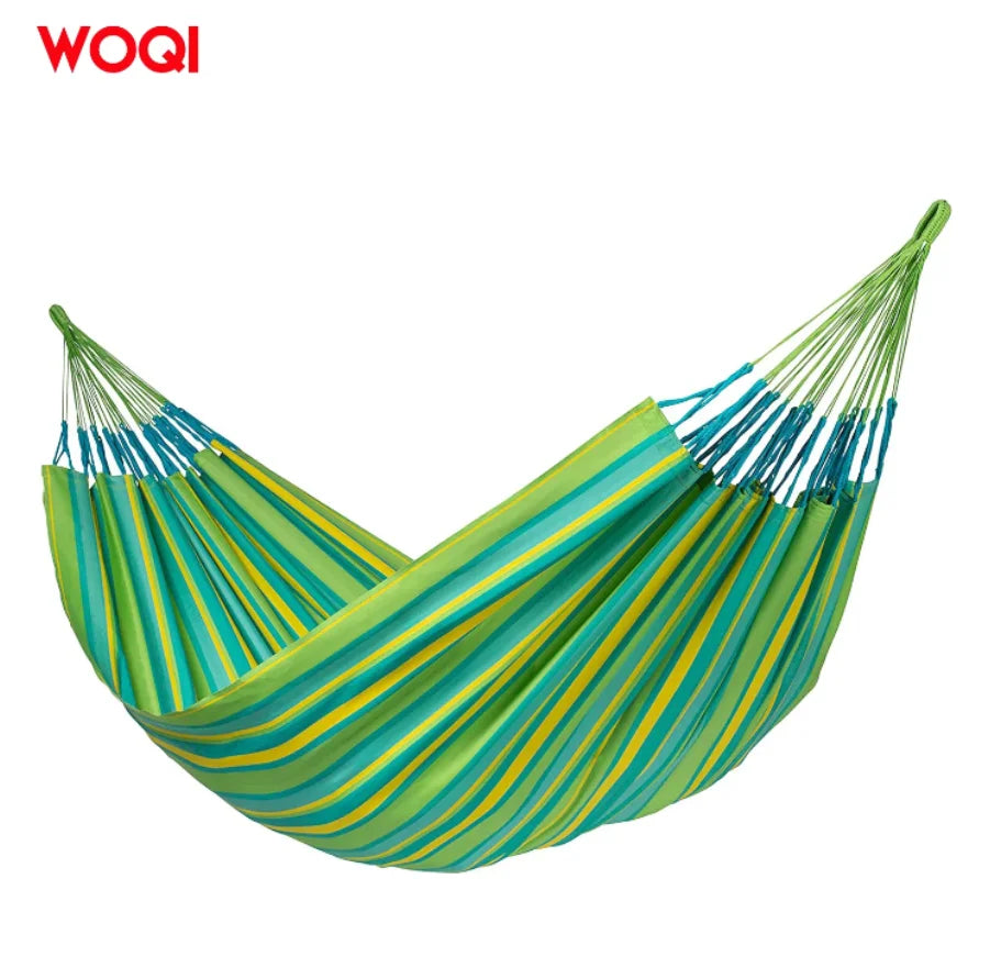 WOQI Outdoor Wholesale Spring Travel Heavy Duty Cotton Hammock Designer  Hammock