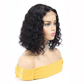 Cheap Raw Vietnamese Hair 4x4 5x5 Lace Closure Wigs for Black Women Kinky Curly Short Bob Glueless Wigs Deep Wave Human Hair Wig