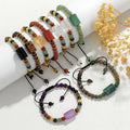 Trend 6mm Gemstone Beaded Bracelet for Women Unique Geometric Design Adjustable Yoga Healing Stone Bracelet Birthday Gifts