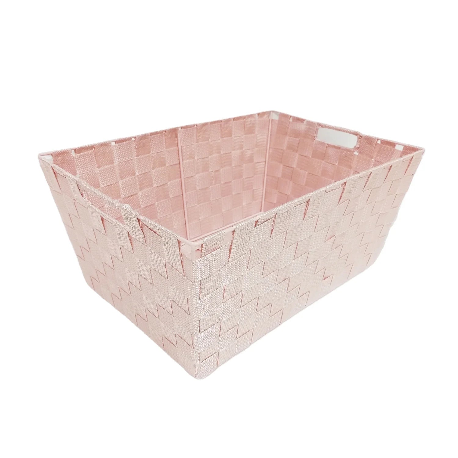 Handmade Nylon Woven Pantry Baskets Rectangle Storage Basket Fabric for Bedroom Dog Toy Storage Box