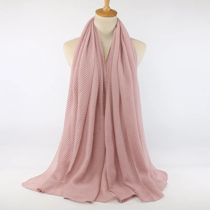 GLS048 China Custom logo Ladies Scarves Twill Cotton Scarf Ribbed Jersey Hijab Foulard Moderne Dubai Muslim Scarf