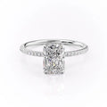 SGARIT Fine Jewelry 14k White Gold 3ct  Radiant Cut White Moissanite Diamond Engagement Ring Women Wedding Jewellery