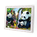 5d Diamond Painting Kit Diy Panda Family and Landscape Photo Frame Art Printing Canvas Diamond Embroidery