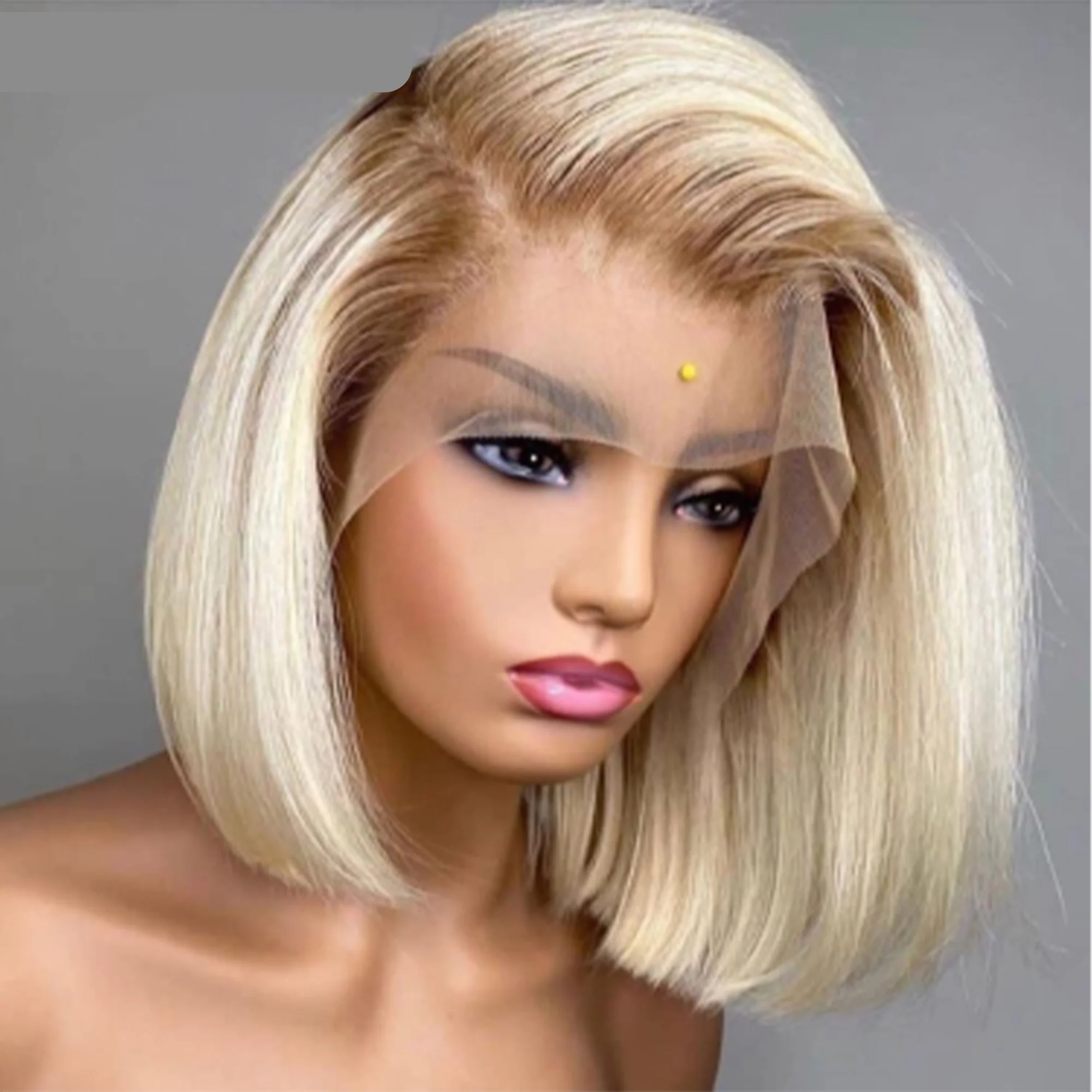 Cheap Peruvian 613 Blonde Colored Bob WigRaw Virgin Transparent Hd Full Lace Human Hair Wig100% Bob Wig Human Hair Lace Front