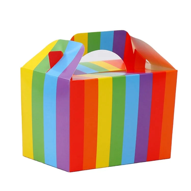 Hot-Selling High-End Hand-Held Candy Box Egg Gift Dessert Fruit Packaging New Folder Type Birthday Food Gifts Stamping Print