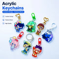Charm Anime Character Custom Acrylic Keychain Transparent Plastic Resin Holographic Epoxy Metal Material Colorful and Unique