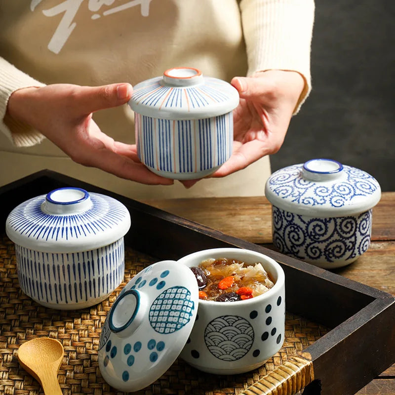 Japanese-style Ceramic Stew Pot for Hotel Restaurant Steamed Egg Bowl MegaBDM