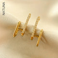 Natuna Wholesale Fine Jewelry Geometric Pendientes Fun Fancy Fashion Winter 925 Silver Cute Earring for Daily