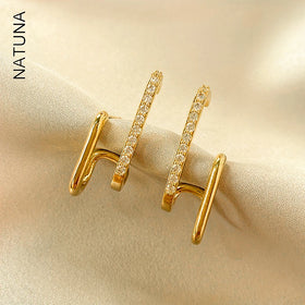 Natuna Wholesale Fine Jewelry Geometric Pendientes Fun Fancy Fashion Winter 925 Silver Cute Earring for Daily