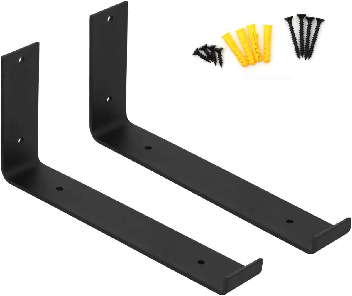Rustic 23.2cmx11cm Floating Shelf Wall Bracket with Matching Screw for Bedroom Living Room Bathroom Kitchen or Office