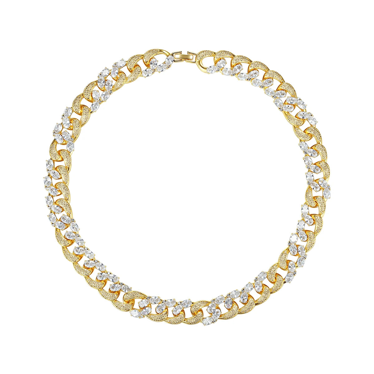 LUOTEEMI Jewelry Iced Out Cuban Link Chain Necklace Women Necklaces Rope Chain Jewelry Wholesale