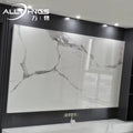 Fashionable Design Manufacturer Interior Decorative White UV Marble Slab  Living Room Tv Background Marble Slab