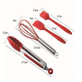 Wholesale Silicone Head Egg Whisk and Hamburger Baking Cooking Tools Hamburger Cooking Tools Utensils Set