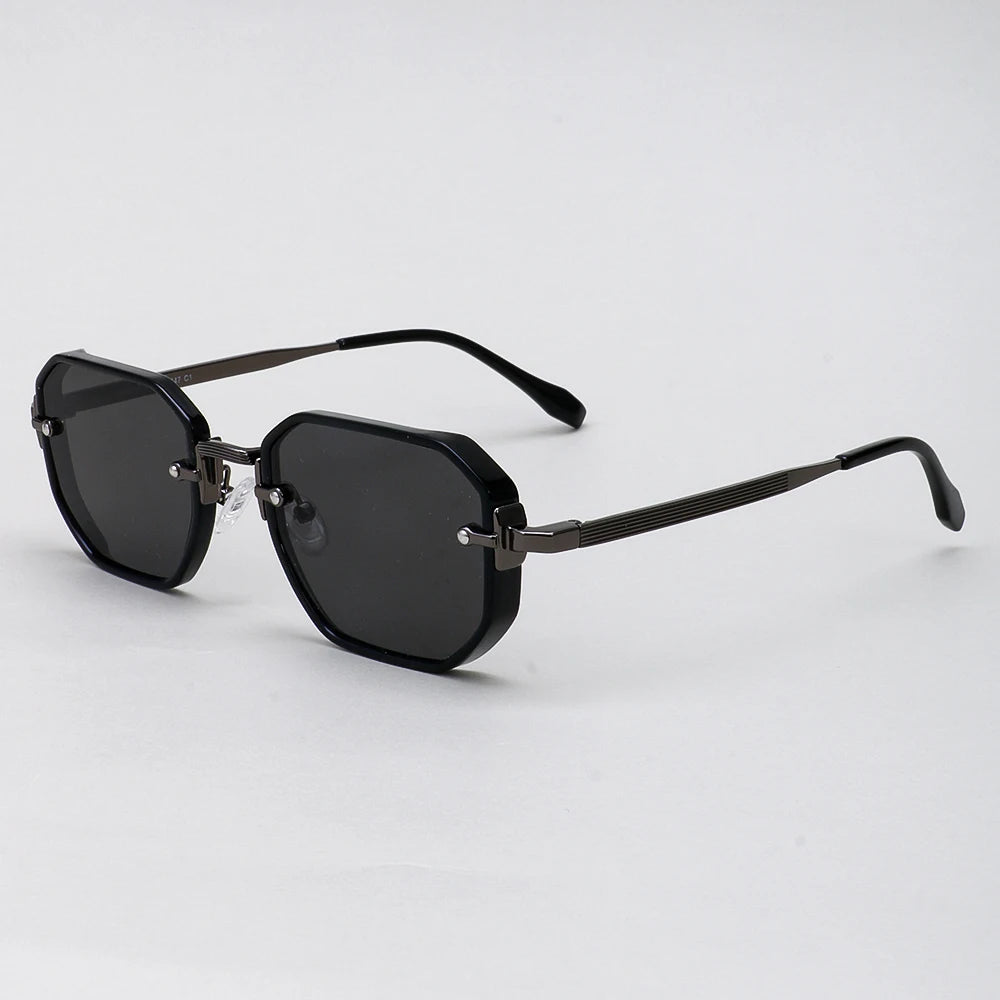 FW 3501 Brand Designer Vintage Small Rectangle Sun Glasses Custom Logo Retro Square Polarized TR Metal Sunglasses Women Men