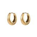 Minimalist Stainless Steel Jewelry 18k Gold Plated Hoop Earrings for Women